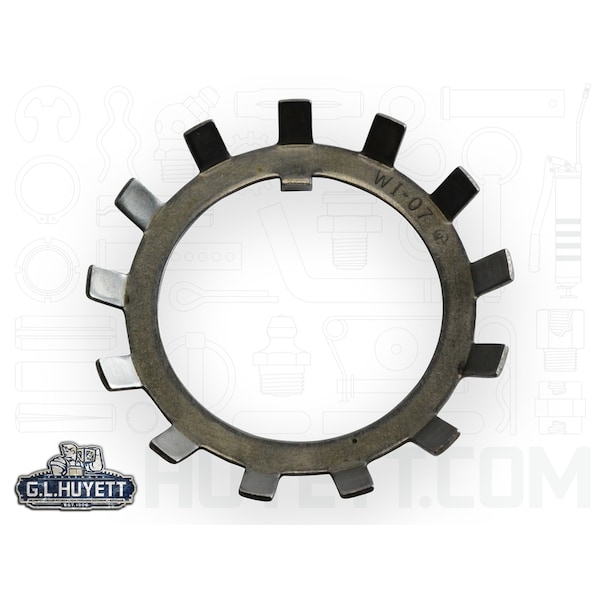 External Tooth Lock Washer, Carbon Steel, Plain Finish